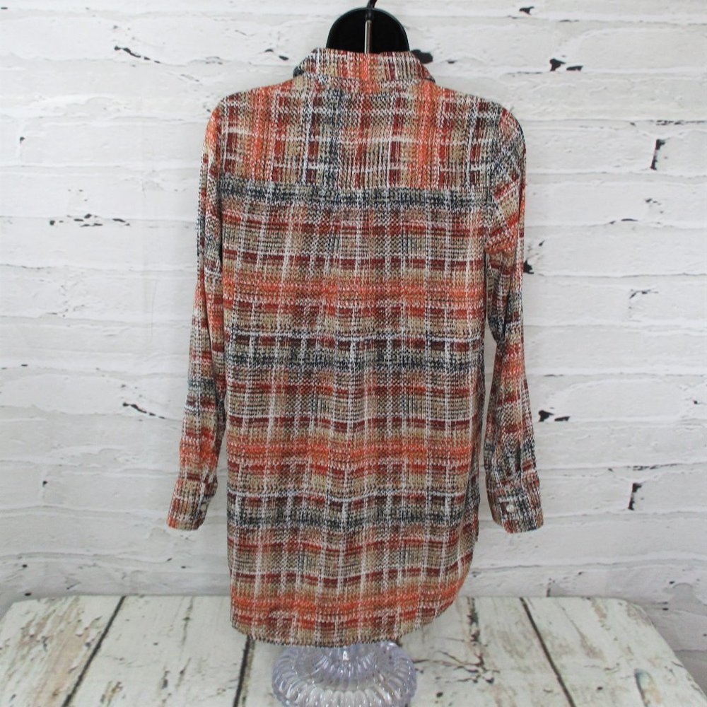 Intro Petites Abstract Print Button Front Top - Picture 3 of 6